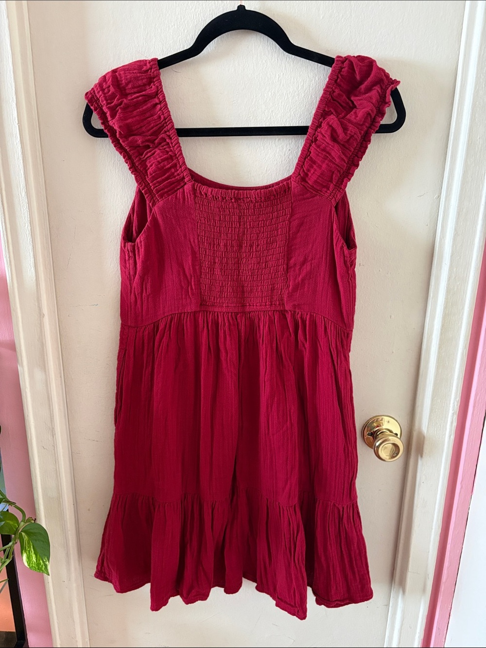 Old Navy Red Cotton Sleeveless Dress - Picture 2 of 4